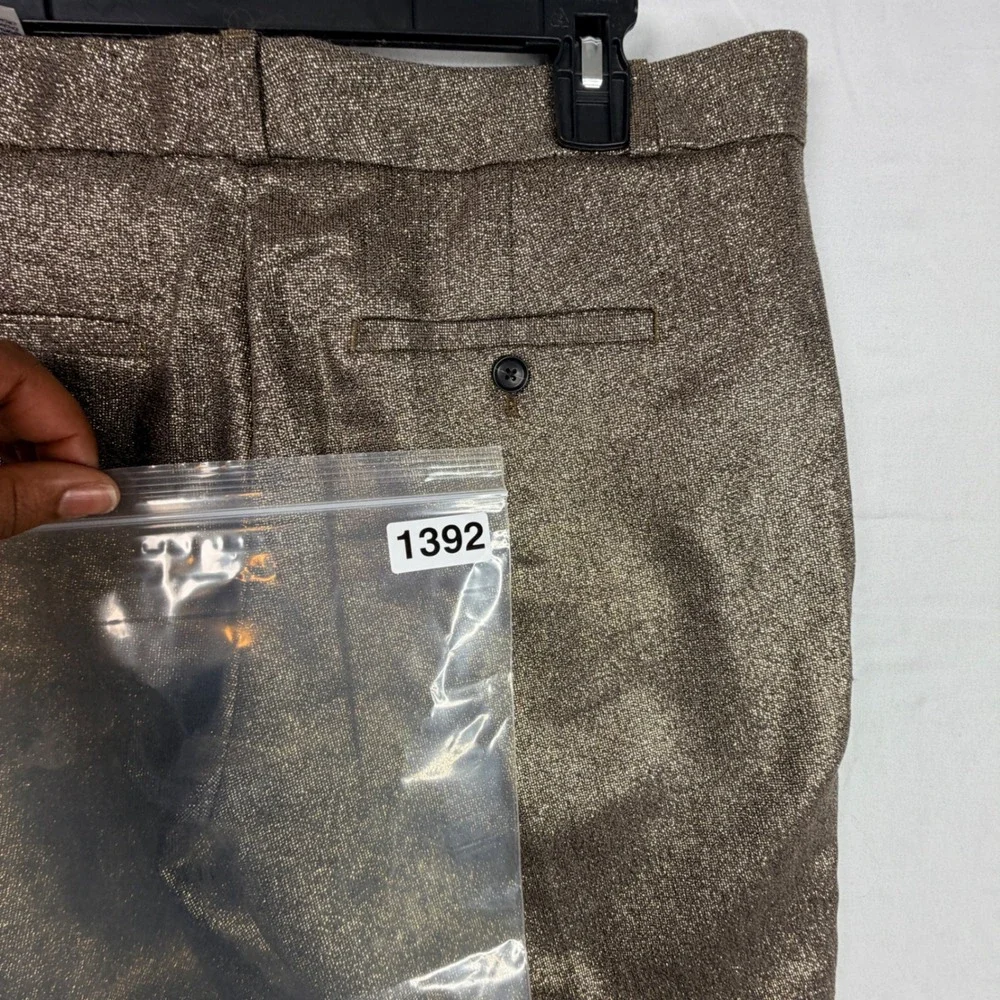 Banana Republic Avery Metallic Bronze Gold Ankle Pants Wool Blend Size 10